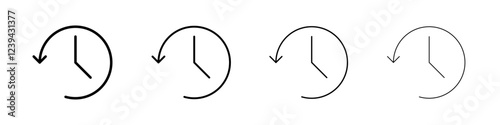 History icon Outline sign symbol set