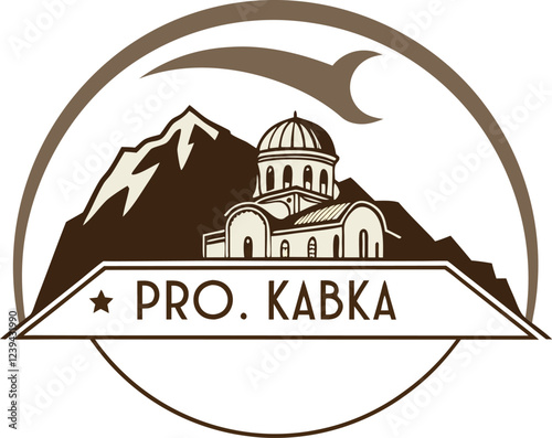  Logo for the restaurant with mount elbrus