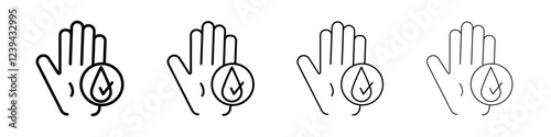 hypoallergenic icon Outline sign symbol set