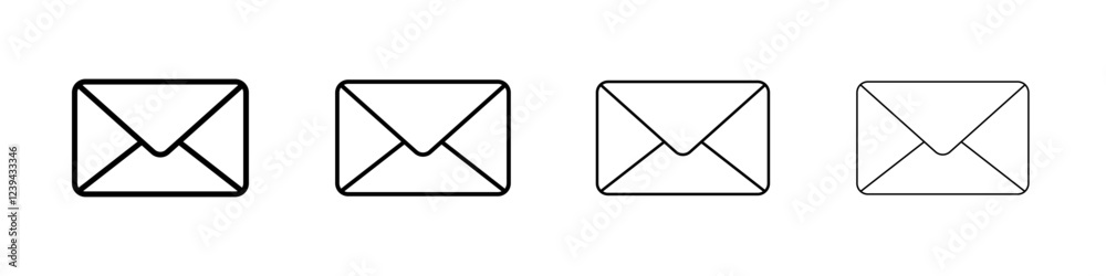 Inbox icon Outline sign symbol set Inbox icon Outline sign symbol set