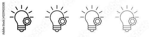 Implement icon Outline sign symbol set