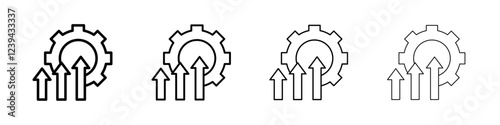 Improvement icon Outline sign symbol set