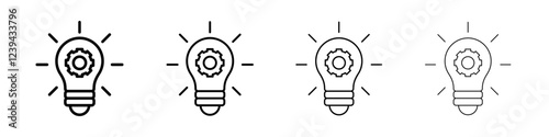 Innovation icon Outline sign symbol set