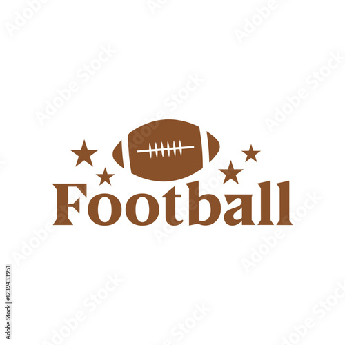 Football typography clip art design on plain white transparent isolated background for card, shirt, hoodie, sweatshirt, apparel, card, tag, mug, icon, poster or badge, tailgates and touchdowns