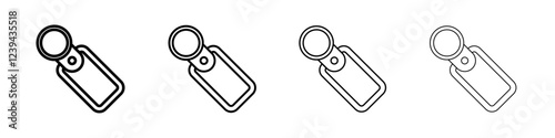Key Chain Icon Outline sign symbol set