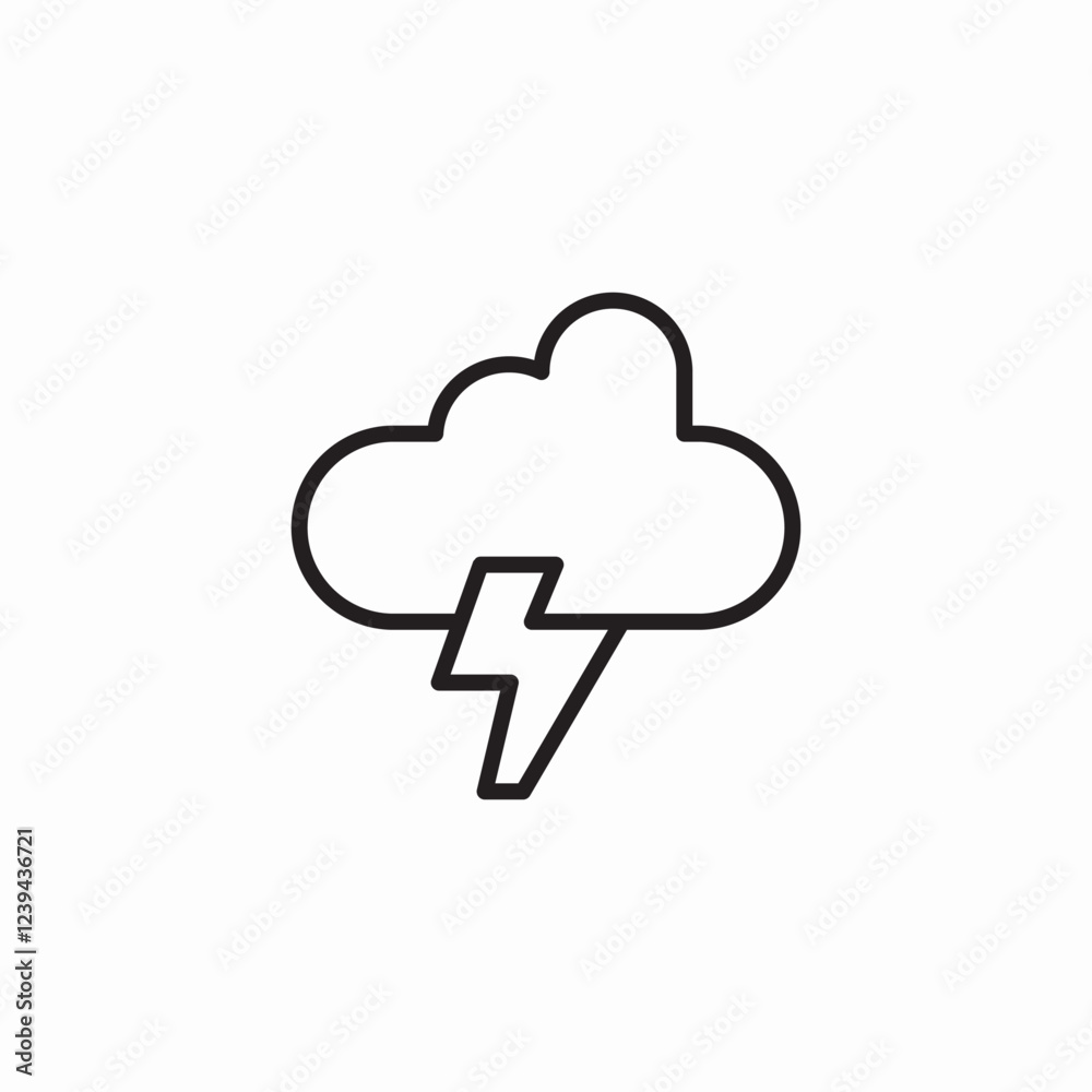 lightning weather icon sign vector lightning weather icon sign vector