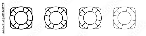 Life buoy icon Outline sign symbol set