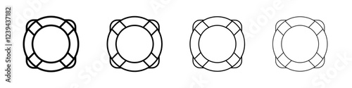Life buoy icon Outline sign symbol set