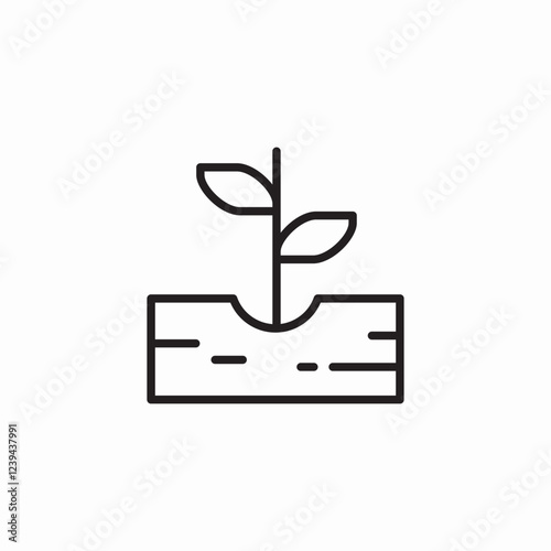 plant underground icon sign vector