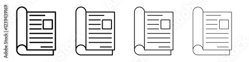 Magazines icon Outline sign symbol set