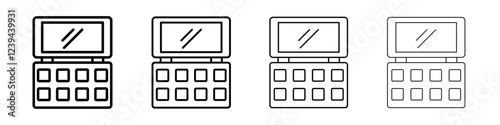 Makeup palette Icon Outline sign symbol set