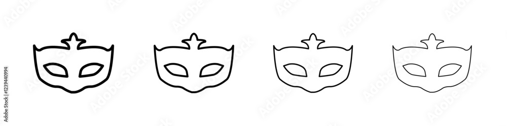 Mask icon Outline sign symbol set Mask icon Outline sign symbol set