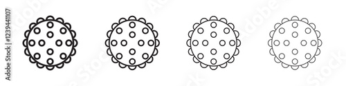 Massage ball icon Outline sign symbol set