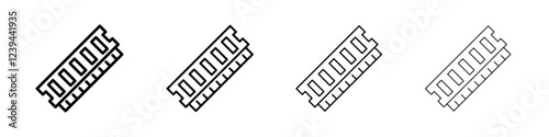 memory, ram icon Outline sign symbol set