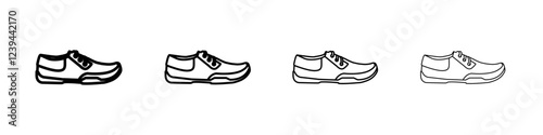 Men Shoes Icon Outline sign symbol set