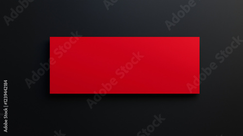 Free Download red rectangular blank banner , black background , promotional banner mockup , minimalist design for advertising - GFXLoad