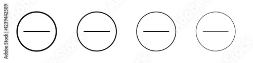 Minus icon Outline sign symbol set Free Download Minus icon Outline sign symbol set - GFXLoad