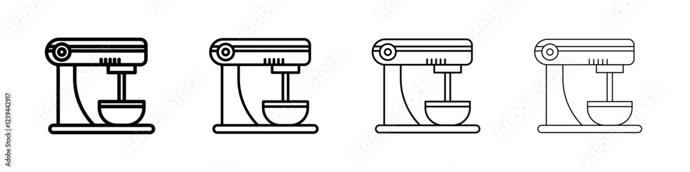 Mixer icon Outline sign symbol set Mixer icon Outline sign symbol set