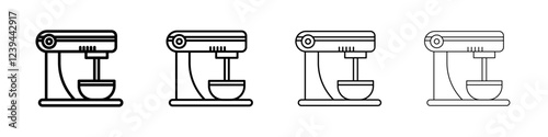 Mixer icon Outline sign symbol set