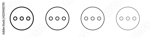 More icon Outline sign symbol set
