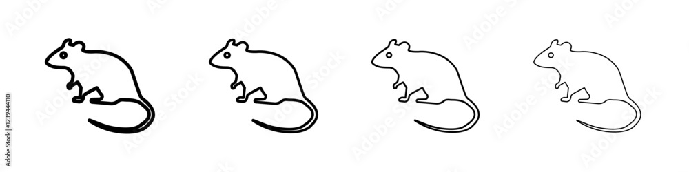 mouse animal icon Outline sign symbol set mouse animal icon Outline sign symbol set