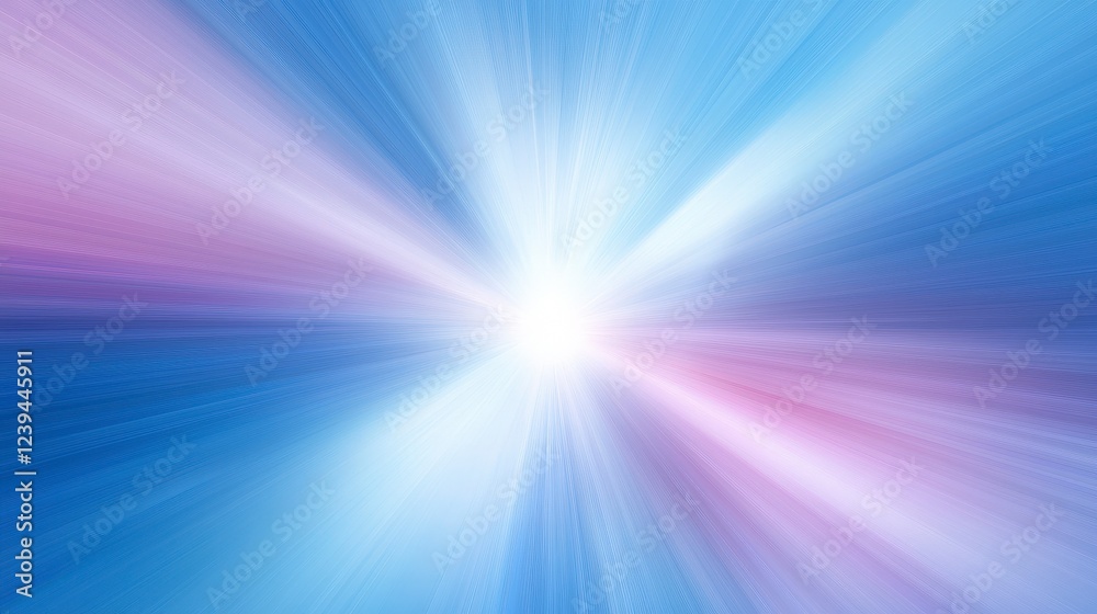 Fototapeta premium Abstract Light Burst in Blue and Pink with Soft Gradient Rays