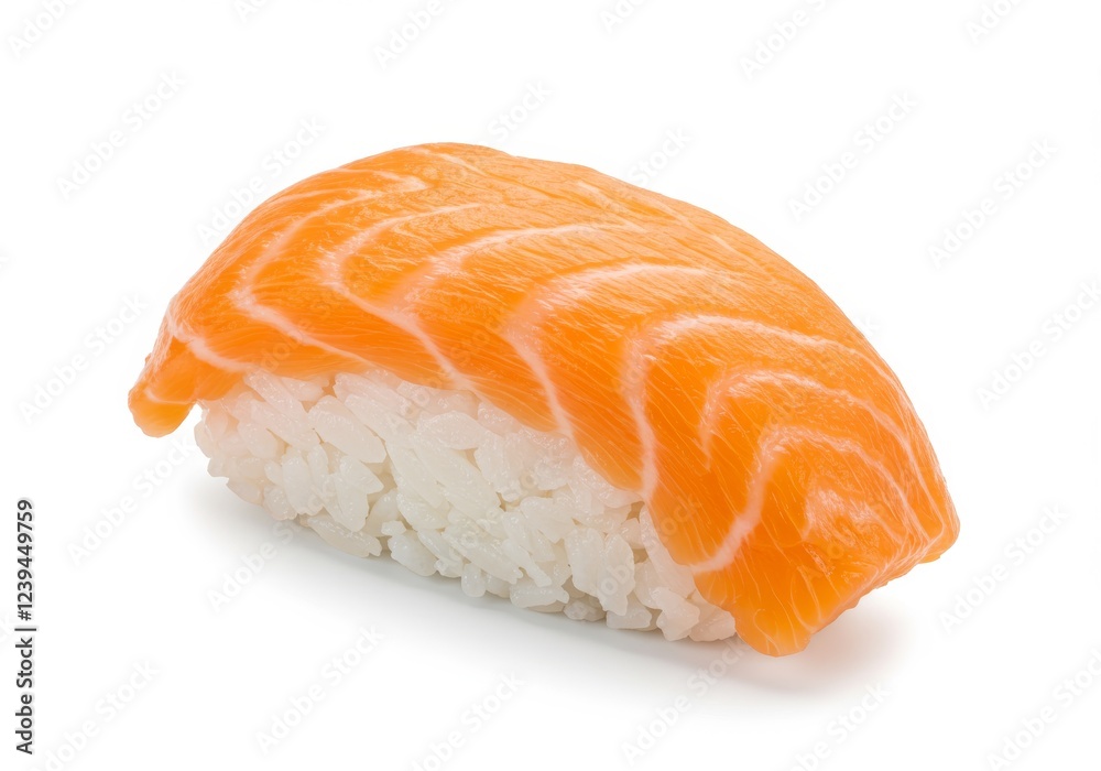Raw salmon sushi slice isolated on transparent background Generative Ai.
Raw salmon sushi slice isolated on transparent background Generative Ai.