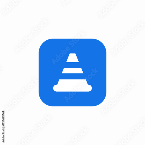 cone traffic icon sign vector