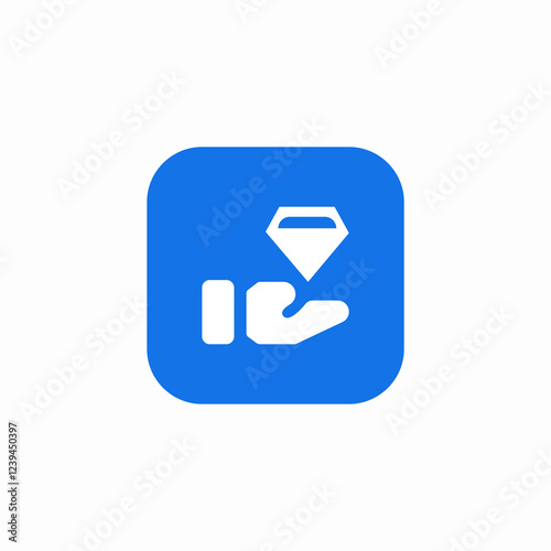 diamond hold icon sign vector