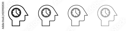 Patience icon Outline sign symbol set