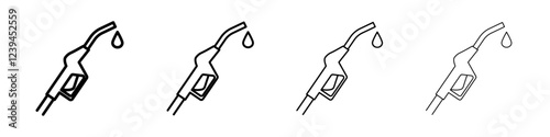 Petrol icon Outline sign symbol set