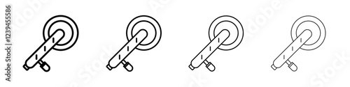 Polisher icon Outline sign symbol set