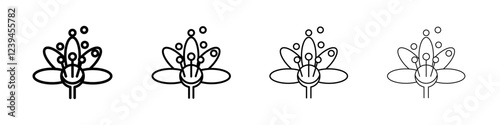 Pollen icon Outline sign symbol set