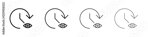 Predict, forecast icon Outline sign symbol set