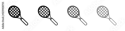 Racket icon Outline sign symbol set