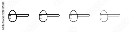 Scoop icon Outline sign symbol set