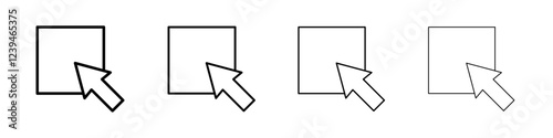 select element icon Outline sign symbol set