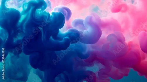 Dynamic video of abstract purple smoke with swirling motions and gradual fades, creating a dramatic and captivating visual experience, concept of transformation in digital art.