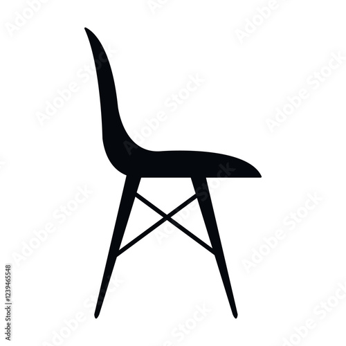 Chair icon vector, chair silhouette vector, flat trendy style chair icon isolated on white background.
