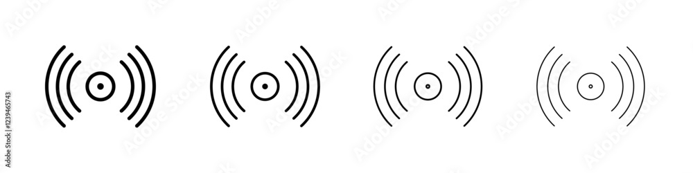 Sensor icon Outline sign symbol set Sensor icon Outline sign symbol set