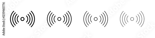 Sensor icon Outline sign symbol set