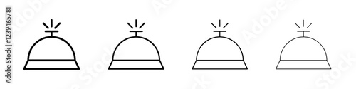 Service bell icon Outline sign symbol set