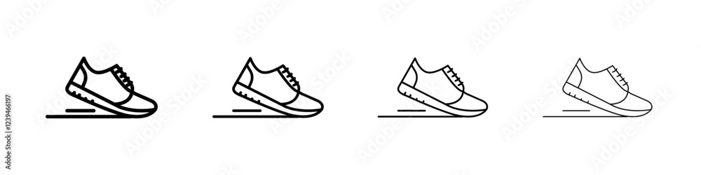 Shoes icon Outline sign symbol set Shoes icon Outline sign symbol set