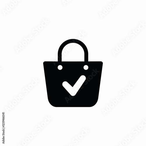 bag added icon sign vector