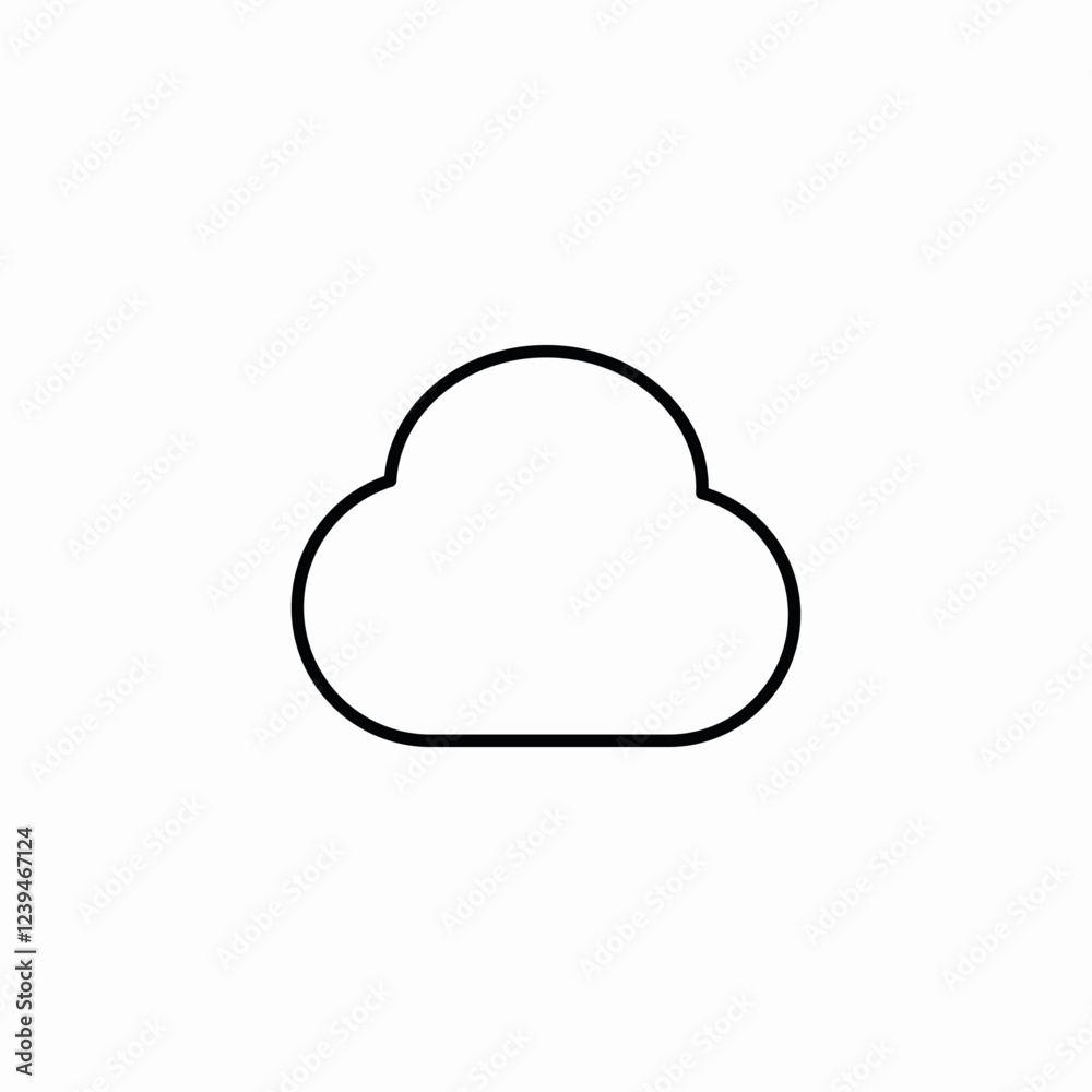computing cloud icon sign vector computing cloud icon sign vector