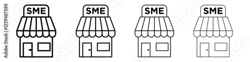SME icon Outline sign symbol set