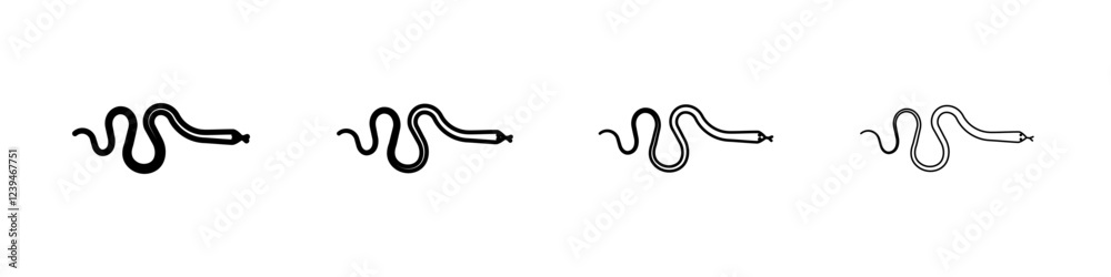 Snake icon Outline sign symbol set Snake icon Outline sign symbol set