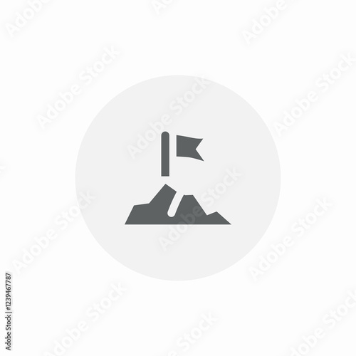 edge flag reach icon sign vector
