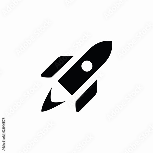 flying rocket icon sign vector