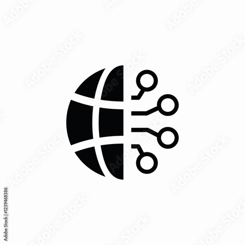 global system icon sign vector